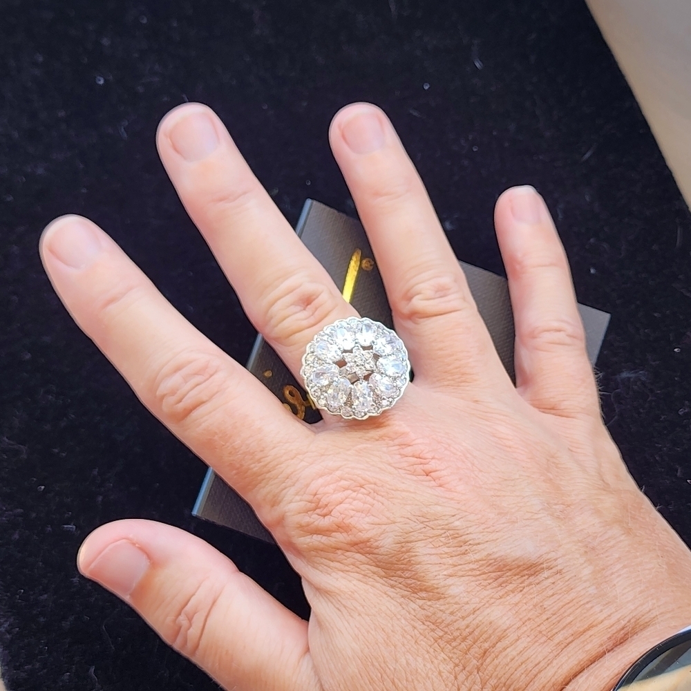 Cookie Lee silver bling jewel ring NWT - Picture 13 of 13